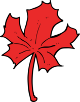 cartoon red maple leaf png