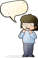 cartoon excited person with speech bubble png