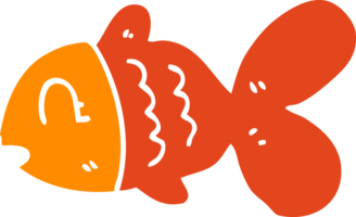 Cartoon-Fisch im flachen Farbstil png