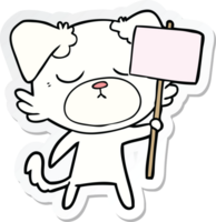 sticker of a cute cartoon dog png