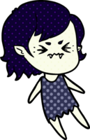 annoyed cartoon vampire girl png