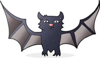 hand drawn cartoon halloween bat png