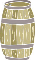 cartoon doodle beer barrel png