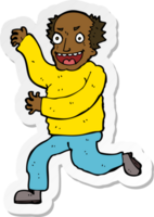 sticker van een cartoon boze oude man png