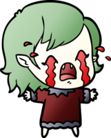 cartoon crying vampire girl png