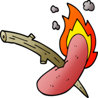 doodle de dessin animé d'un hot-dog png