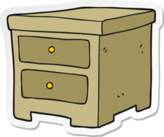 sticker of a cartoon chest of drawers png