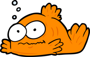 lustiger Cartoon-Goldfisch png