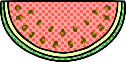 comic book style quirky cartoon watermelon png