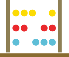 plat Couleur rétro dessin animé de une mathématiques abaque png