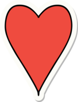 sticker of tattoo in traditional style of a heart png