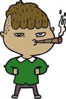 caricatura, hombre, fumar png