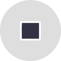 plat Couleur rétro dessin animé de une Arrêtez bouton png