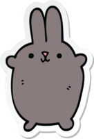 sticker of a cartoon rabbit png