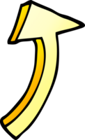 cartoon doodle pointing arrow png