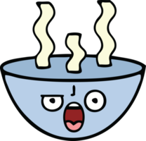 linda dibujos animados de un cuenco de caliente sopa png