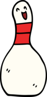 birillo da bowling di doodle del fumetto png