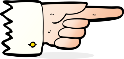 cartoon pointing hand symbol png