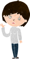 cartoon worried woman png