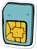 Aufkleber einer Cartoon-SIM-Karte png