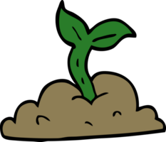 cartoon growing seedling png