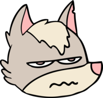 cara de lobo irritado dos desenhos animados png