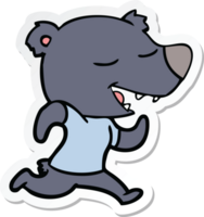 pegatina de un oso de dibujos animados png