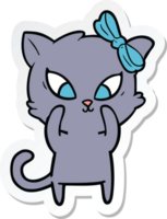 sticker van een cartoonkat png