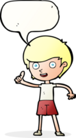 cartoon boy giving thumbs up symbol with speech bubble png