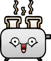 gradient shaded cartoon of a of a toaster png