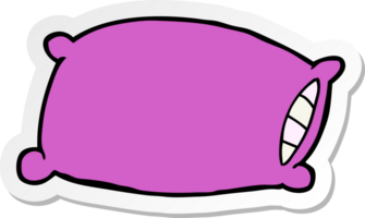 pegatina de una almohada de dibujos animados png