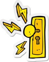 sticker of a cartoon door knob png