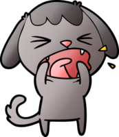 chien de dessin animé mignon qui aboie png