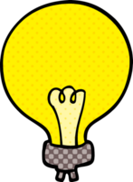 lampadina di doodle del fumetto png