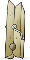 mano disegnato cartone animato di legno piolo png