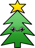 pendenza ombroso cartone animato di un' Natale albero png