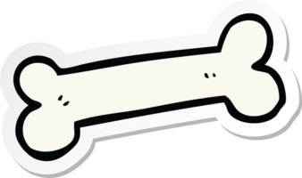 sticker of a cartoon bone png