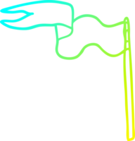 cold gradient line drawing of a cartoon flag png