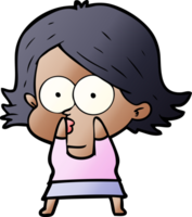 cartoon girl pouting png