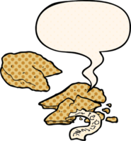 cartoon fortune cookies with speech bubble in comic book style png