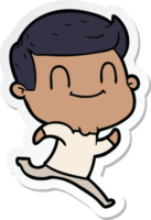 sticker of a cartoon friendly man png