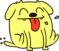 mano dibujado dibujos animados de linda kawaii perro png