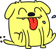 hand- getrokken tekenfilm van schattig kawaii hond png