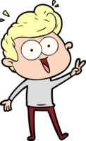 Cartoon starrender Mann png