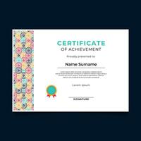 Abstract Geometric Circle Pattern Certificate Design vector