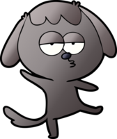 cachorro entediado de desenho animado png