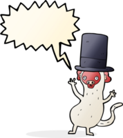 cartoon monkey in top hat with speech bubble png