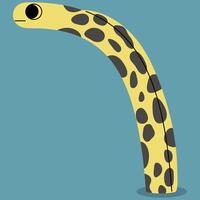 Taylor's garden eel single on a blue background, illustration. vector