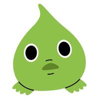 Balloon lumpfish single cute on a white background, illustration. vector