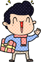 cartoon excited man png